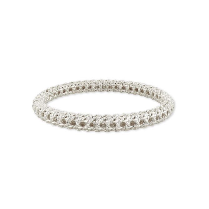 Kendra Scott Natalie Hinge Bangle Bracelet in Silver, S/M