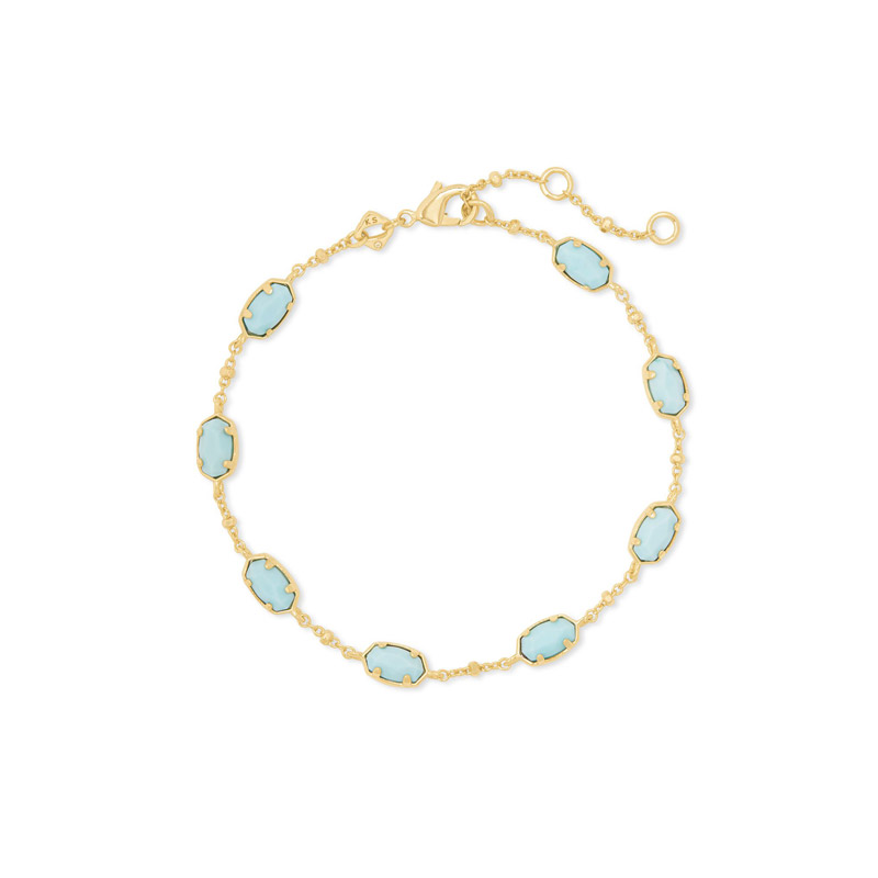 Kendra Scott Emilie Gold Tone in Light Blue Magnesite