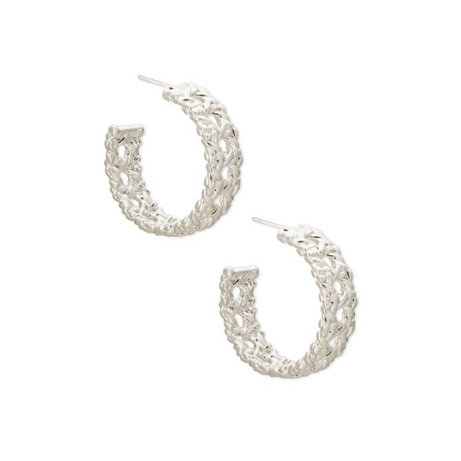 Kendra Scott Natalie Hoop Earrings in Silver