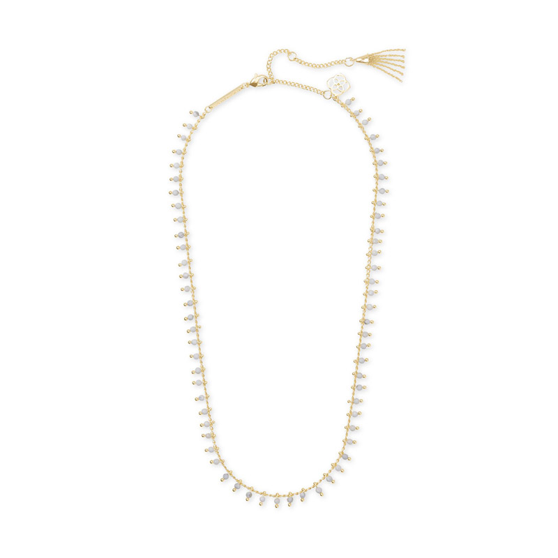 Kendra Scott Jenna Gold Choker Necklace in White Howlite