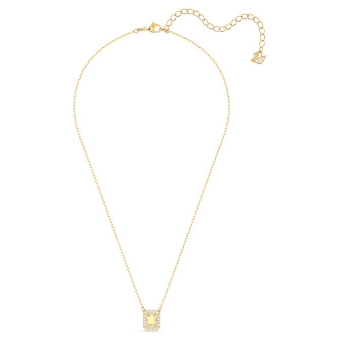 Swarovski Millenia Square Zirconia Necklace, Yellow Gold Swarovski Millenia Square Zirconia Necklace, Yellow Gold