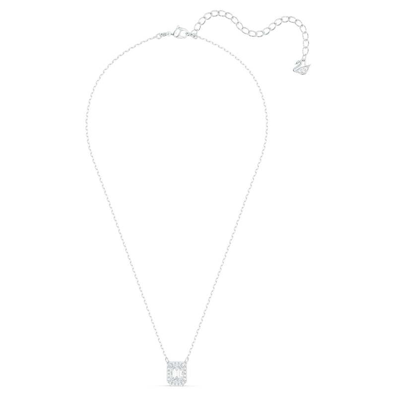 Swarovski Millenia Square Zirconia Necklace, White