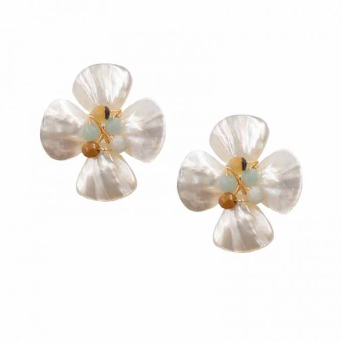 Hazen & Co Poppy Earrings, Watercolor