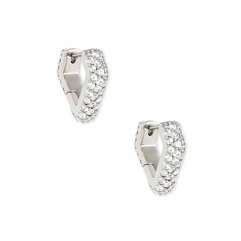 Kendra Scott Demi Huggie Earrings in Silver Tone