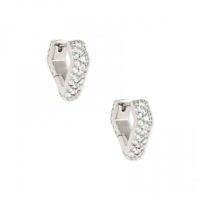Kendra Scott Demi Huggie Earrings in Silver Tone