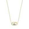 Kendra Scott Gold Tone Elisa Necklace in Dichroic Glass