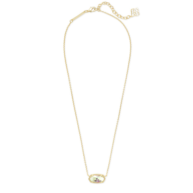 Kendra Scott Gold Tone Elisa Necklace in Dichroic Glass
