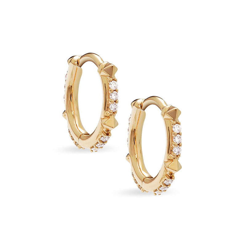Kendra Scott Jett 14k Yellow Gold Earrings in White Diamond