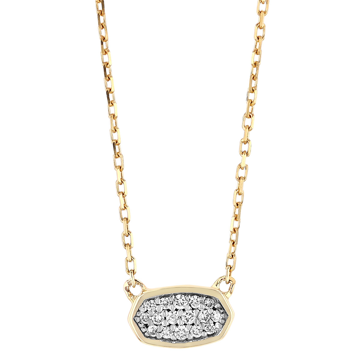 Kendra Scott Marisa Pendant Necklace in White Diamond and 14K Yellow Gold
