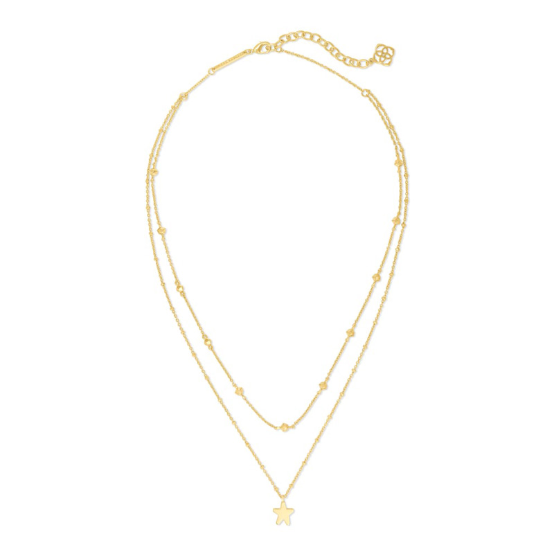 Kendra Scott Jae Star Multi Strand Necklace in Gold Tone