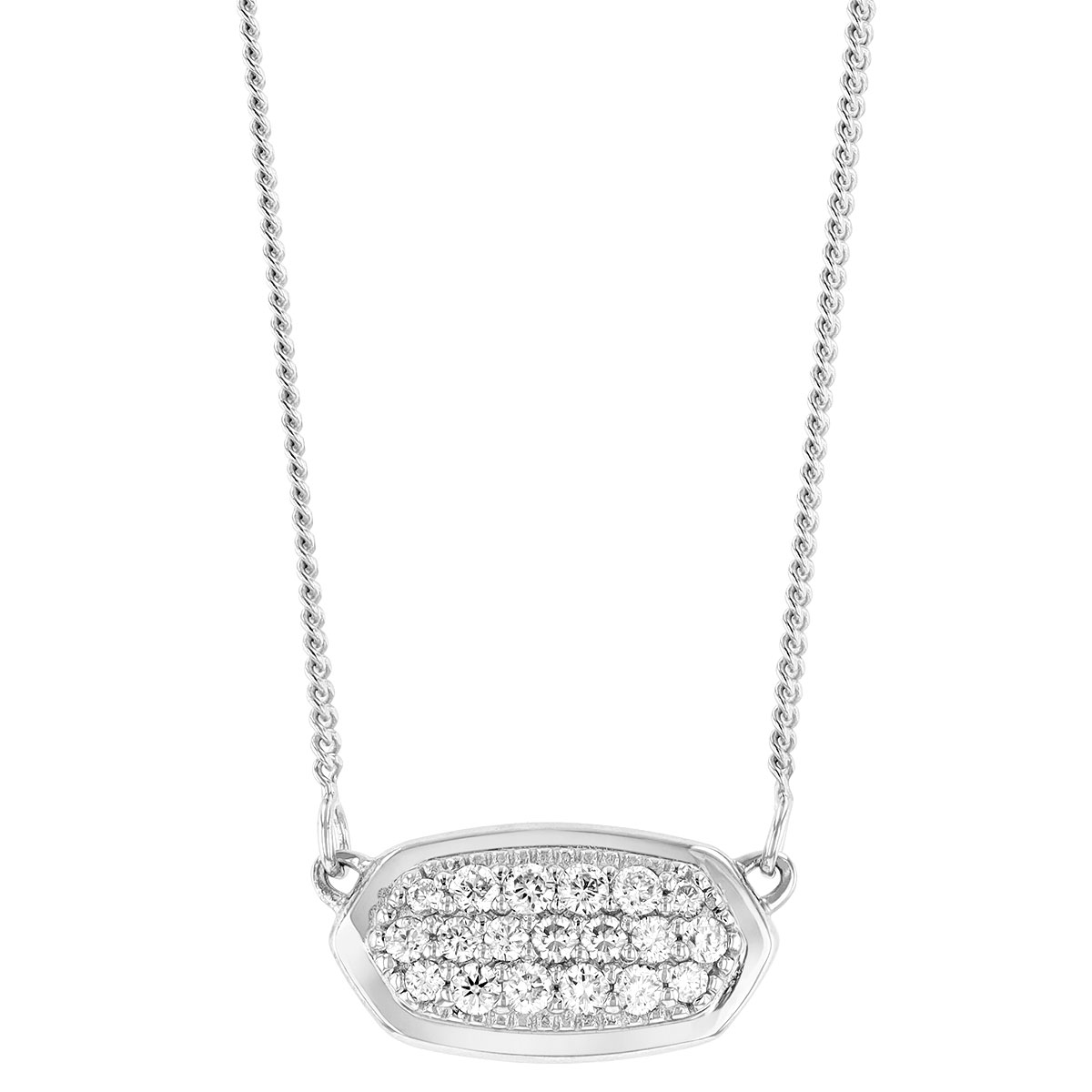 Kendra Scott Lisa Pendant Necklace in Pave Diamond and 14k Rose Gold
