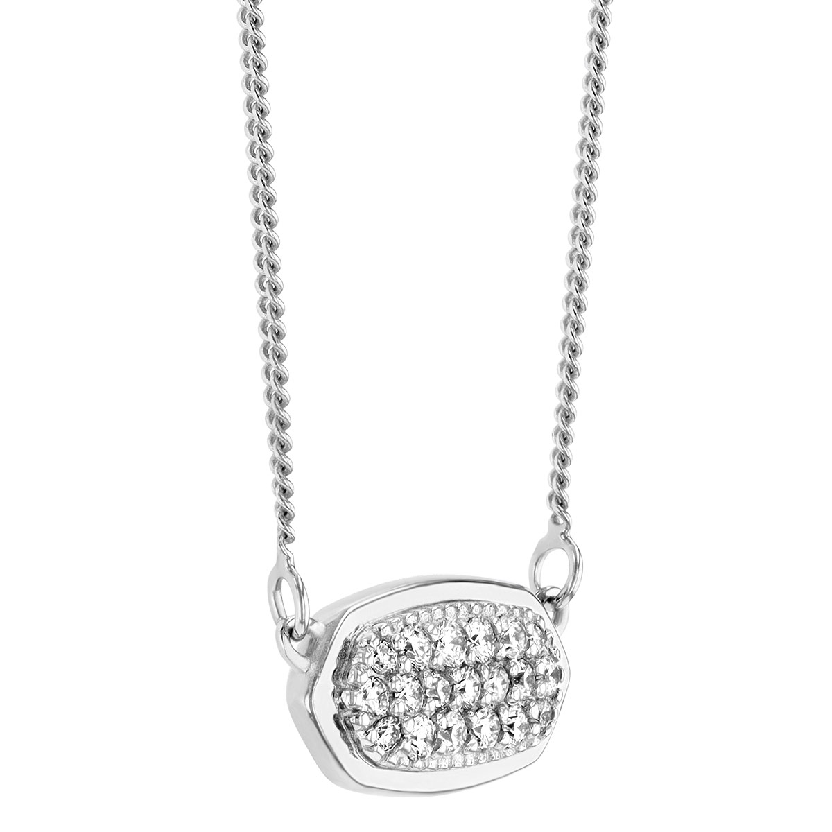 Kendra Scott Lisa Pendant Necklace in Pave Diamond and 14k Rose Gold