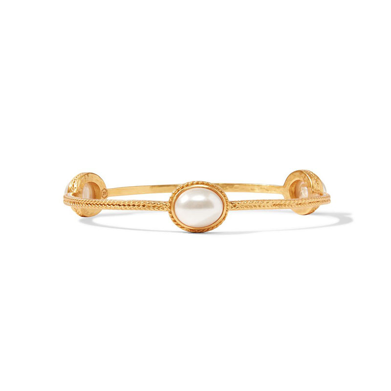 Julie Vos Calypso Medium Bangle in Pearl