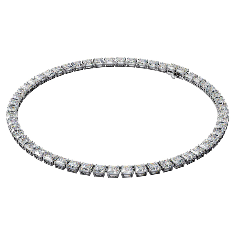 Swarovski Millenia Square Cut Zirconia Necklace, Clear
