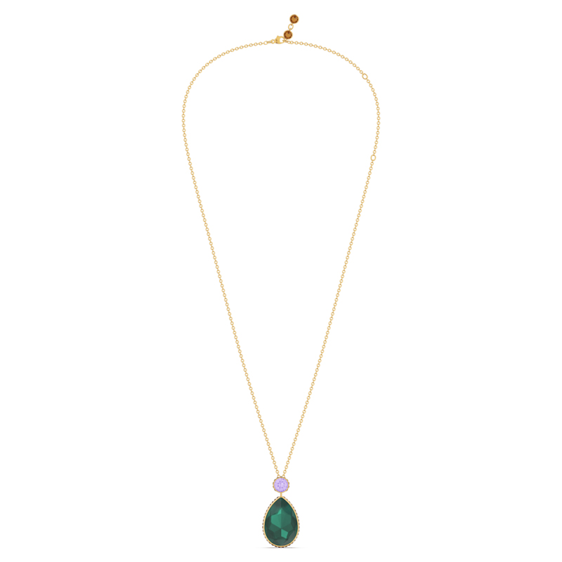 Swarovski Orbita Drop Cut Crystal Necklace, Multicolored