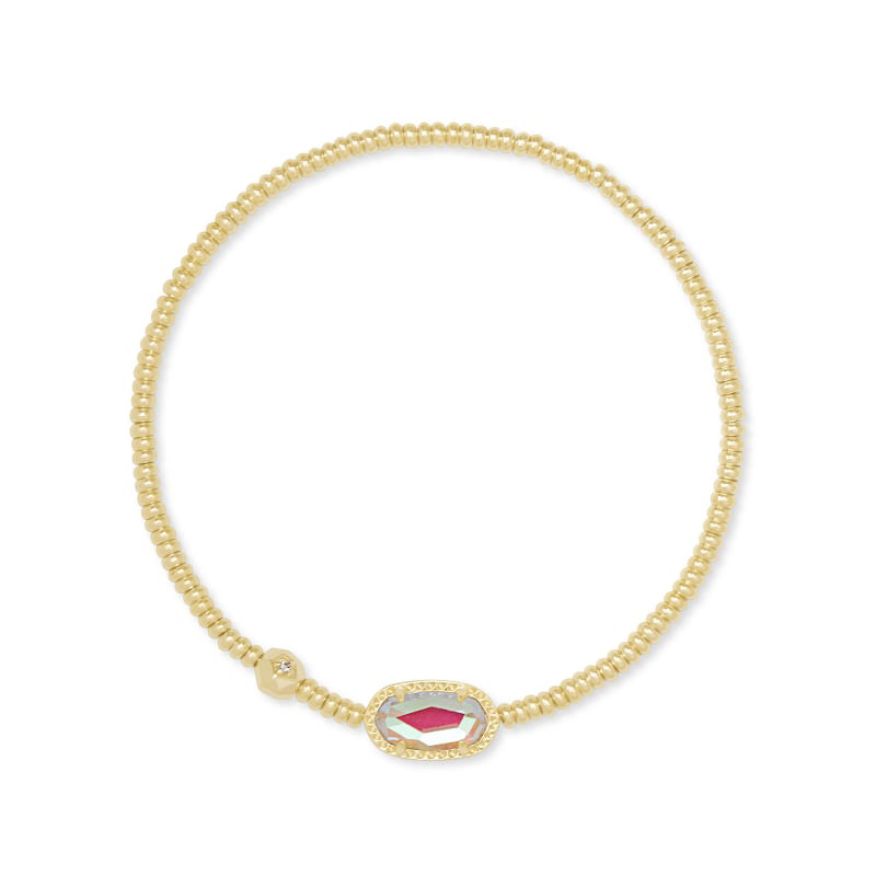 Kendra Scott Grayson Gold Tone Stretch Bracelet in Dichroic Glass