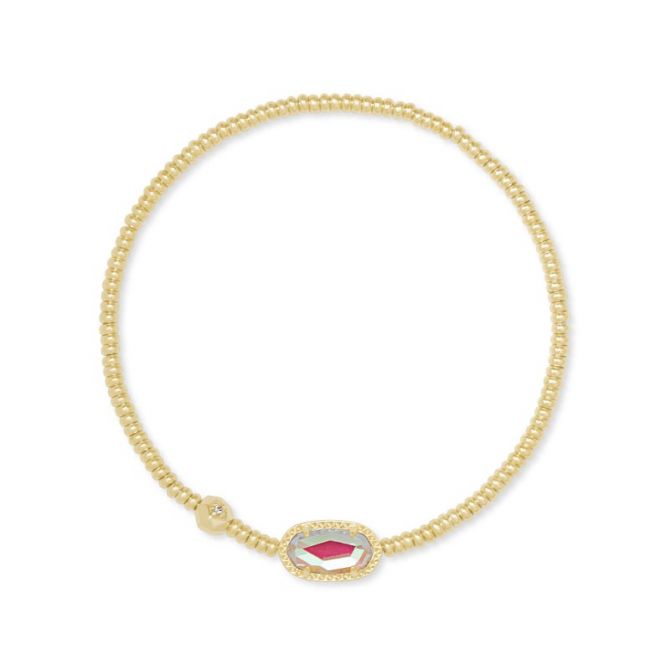 Kendra Scott Grayson Gold Tone Stretch Bracelet in Dichroic Glass