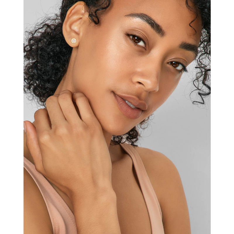 Kendra Scott Nola Silver Tone Stud Earrings in Iridescent Drusy