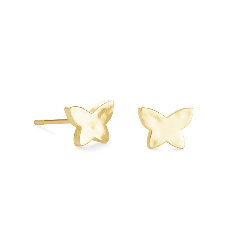 Kendra Scott Lillia Butterfly Stud Earrings in Gold Tone