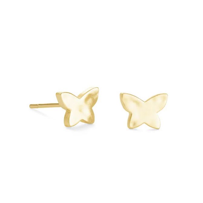 Kendra Scott Lillia Butterfly Stud Earrings in Gold Tone