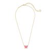 Kendra Scott Lillia Butterfly Gold Tone Pendant Necklace in Rose Pink Kyocera Opal