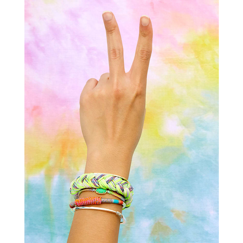 Kendra Scott Elaina Gold Tone Braided Friendship Bracelet in Mint Magnesite