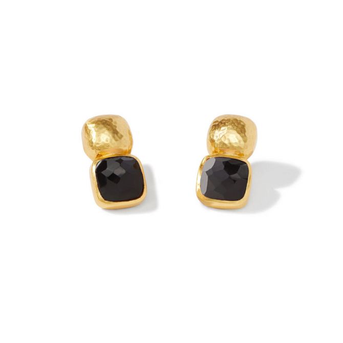 Julie Vos Catalina Earring in Obsidian Black