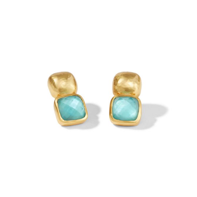 Julie Vos Catalina Earring in Iridescent Bahamian Blue