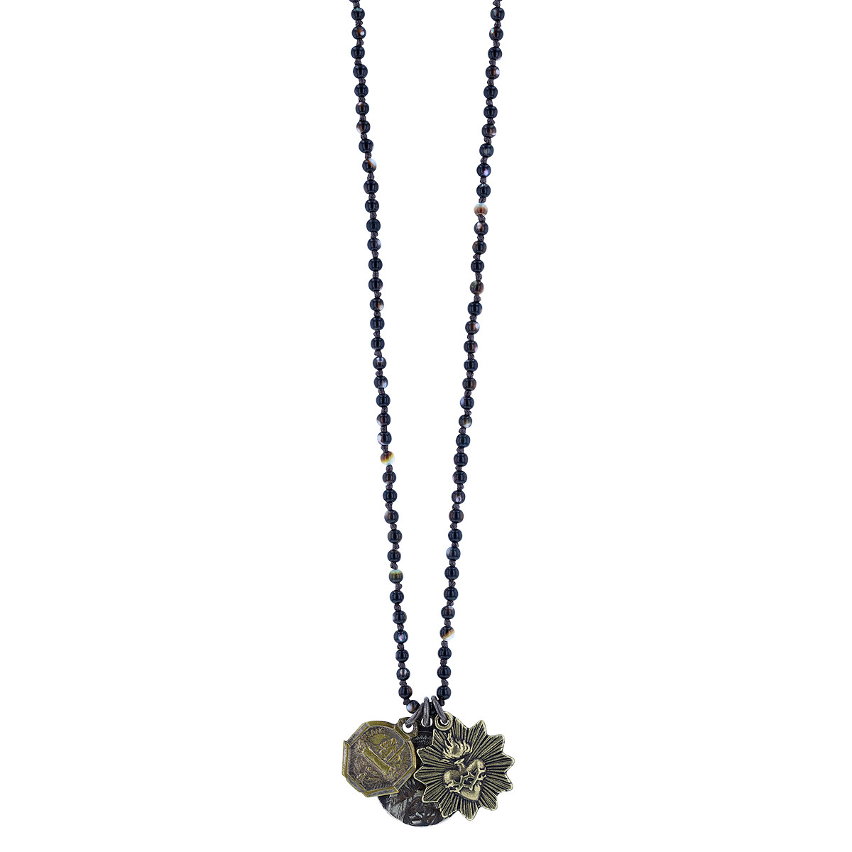 Miracle Icons by Mary Jo Pane 3mm Mother of Pearl Necklace