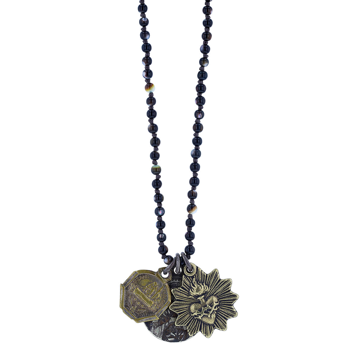 Miracle Icons by Mary Jo Pane 3mm Mother of Pearl Necklace