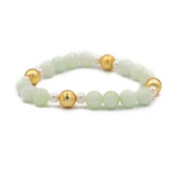 Image for Hazen & Co Blossom Bracelet, Mint and Pearl
