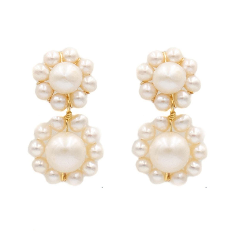 Hazen & Co Marie Earring, Double
