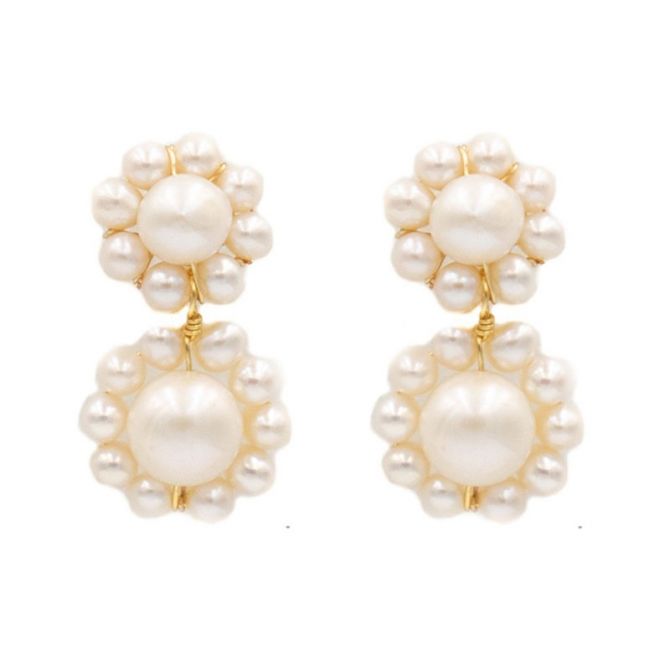 Hazen & Co Marie Earring, Double
