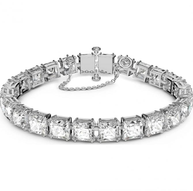 Swarovski Millenia Square Cut White Crystal Bracelet 5599202 Borsheims