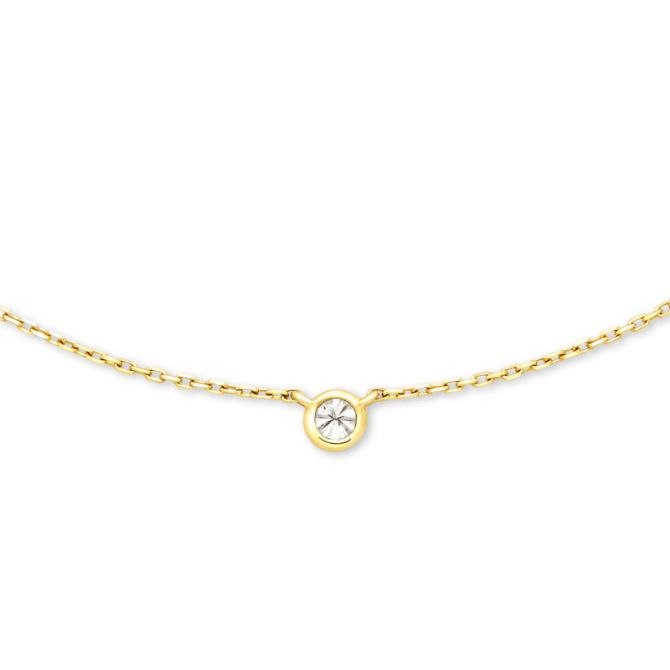 Kendra Scott Audrey 14k Yellow Gold Pendant Necklace in White Diamond