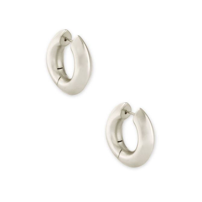 Kendra Scott Mikki Hoop Earrings in Silver Tone