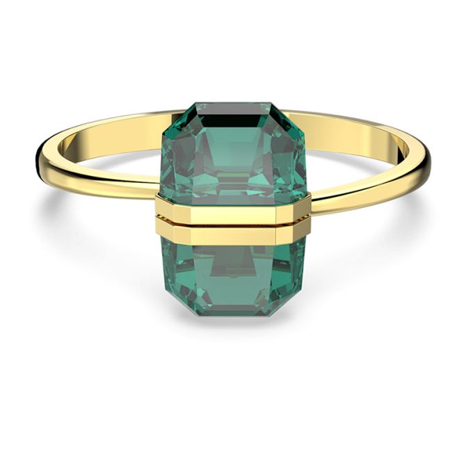 Swarovski Lucent Magnetic Oversized Crystal Bangle, Green and Gold Tone