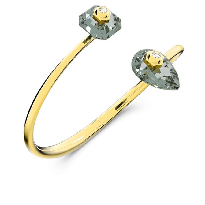 Swarovski Numina Large Bangle, Grey and Gold Tone Plated | 5620754