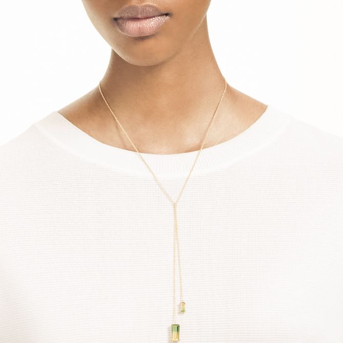 Swarovski Millenia Y Pendant, Multicolored and Gold Tone Plated