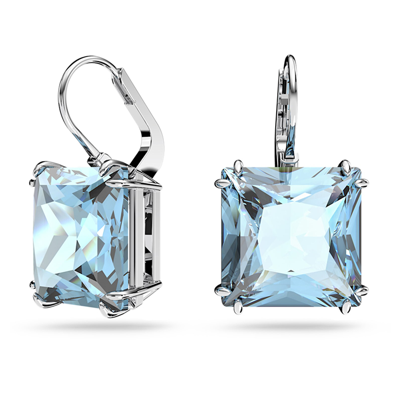 Swarovski Millenia Square Cut Drop Earrings, Blue and Swarovski Millenia Square Cut Drop Earrings, Blue and