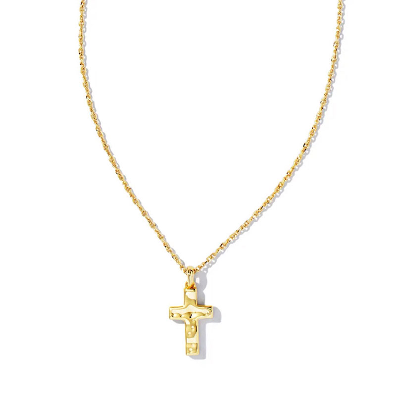 Kendra Scott Cross Pendant Necklace in Yellow Gold Tone 9608800869B