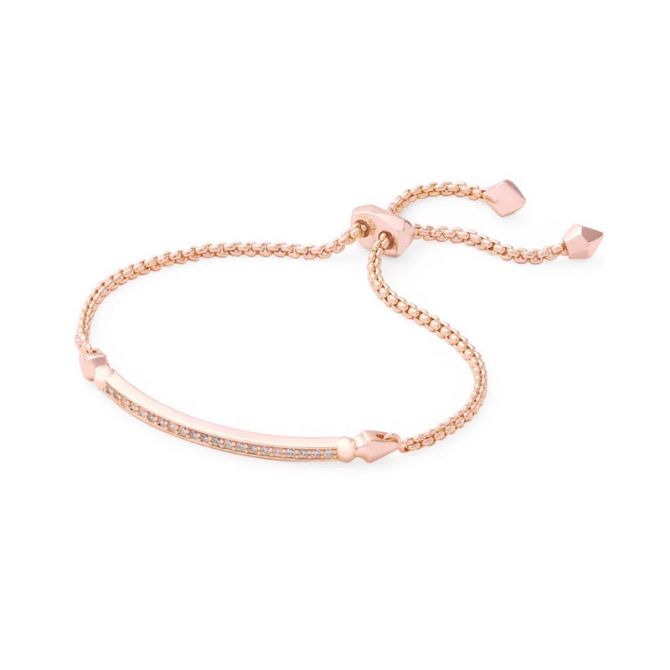 Kendra Scott Ott Adjustable Chain Bracelet in Rose Gold Tone