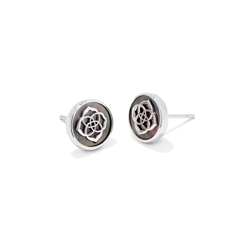 Dira Coin Stud Earrings In Silver main image 0