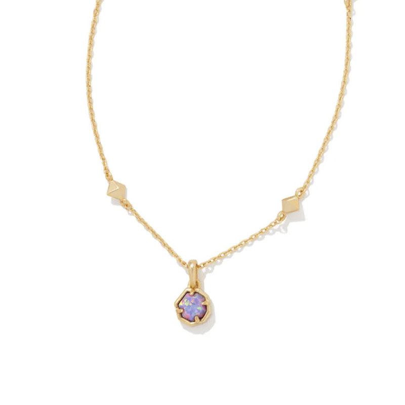 KENDRA SCOTT- Elisa Necklace Gold Iridescent Drusy – Luka Life + Style