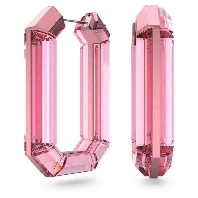 Swarovski Lucent Hoop Earrings, Pink