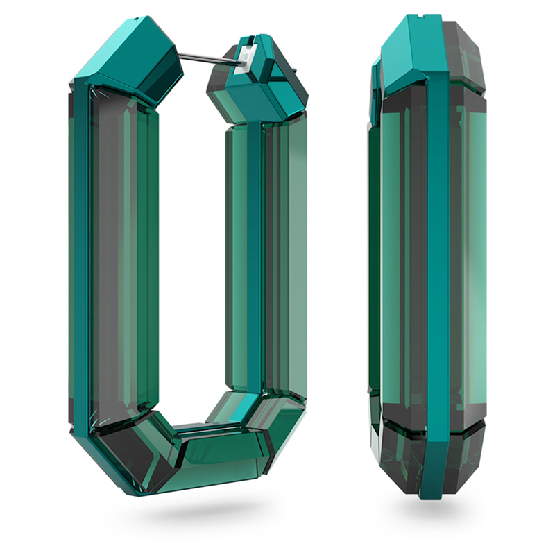 Swarovski Lucent Hoop Earrings, Green