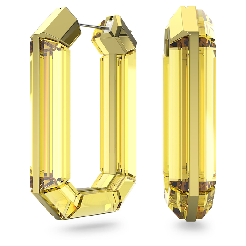 Swarovski Lucent Hoop Earrings, Yellow