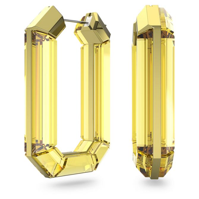Swarovski Lucent Hoop Earrings, Yellow