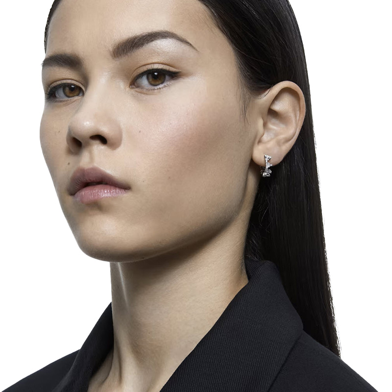 Swarovski Ortyx Triangle Cut Hoop Earrings, Small