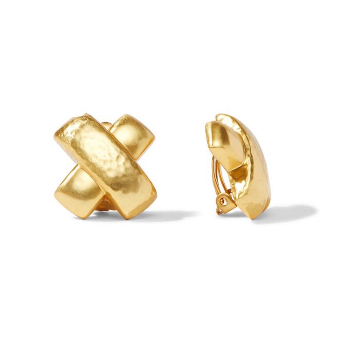 Julie Vos Catalina X Clip Earrings